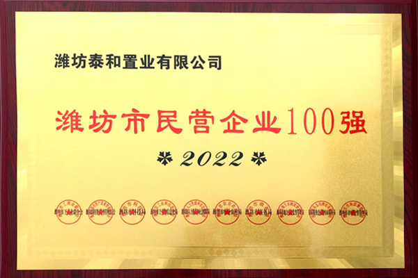 潍坊市民营企业100强